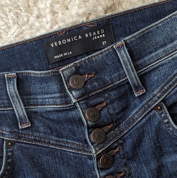 Veronica Beard Ryleigh Slim-Straight Button-fly Jean size 27 - Picture 3 of 5